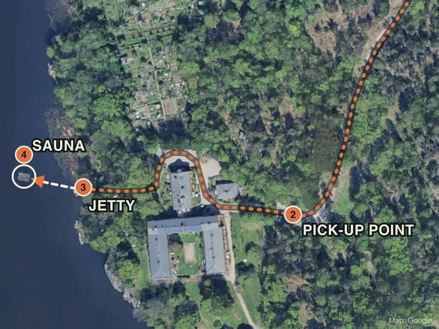 Call your contact person on your way to, or when you reach, the pick-up point
